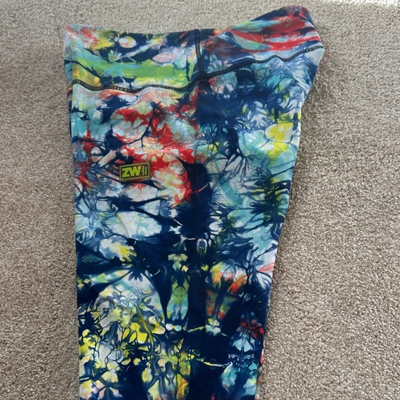 Zumba Fitness Multicolor Tie-Dye Leggings with Navy Accents - Picture 10 of 10